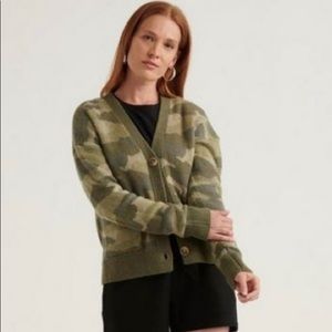 Lucky Brand Camo Boyfriend Cardigan